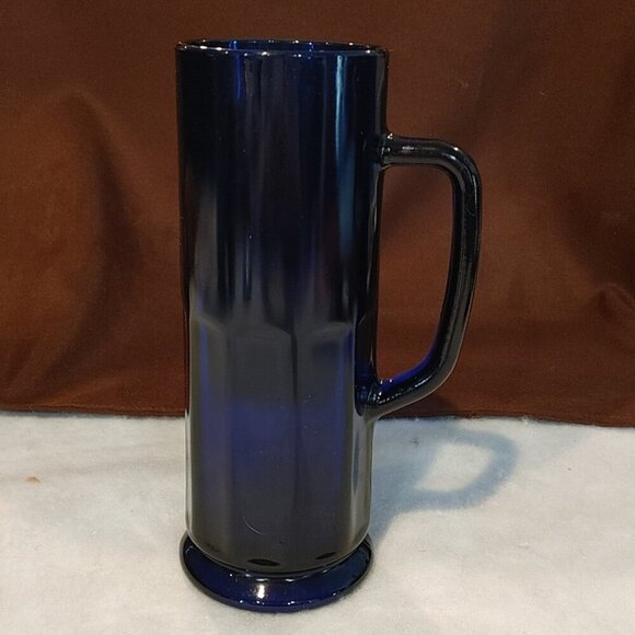 Other - Vintage Cobalt Blue Beer Stein/Mug Glass Paneled